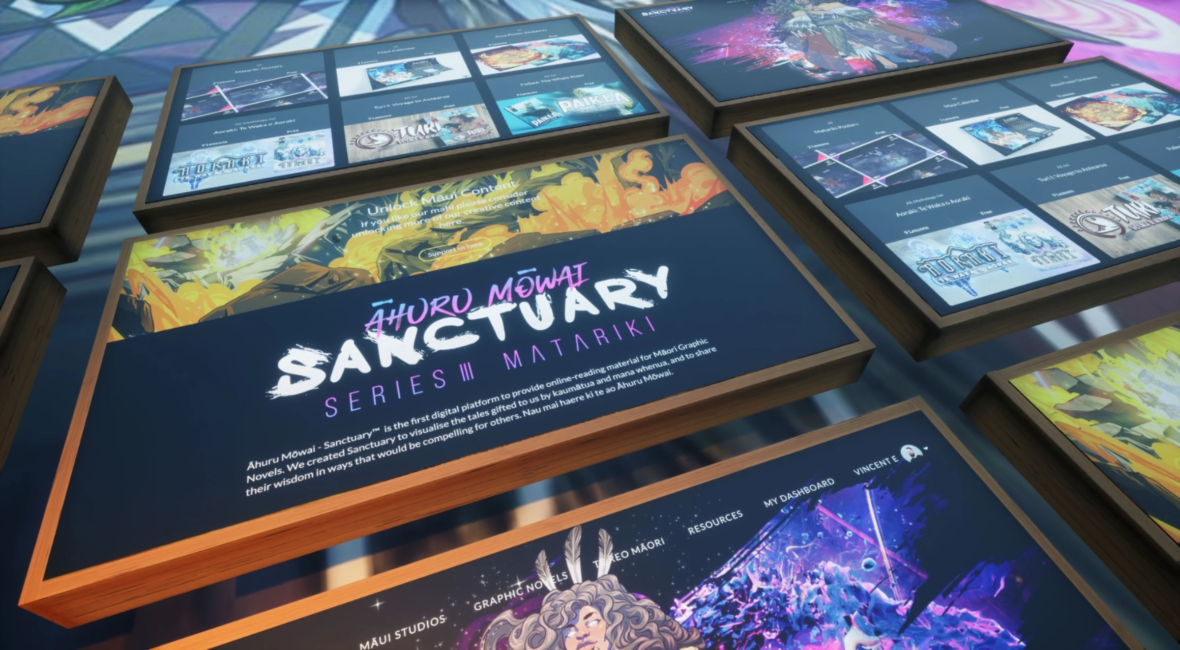 Āhuru Mōwai Sanctuary brand banner with Series III Matariki kaupapa