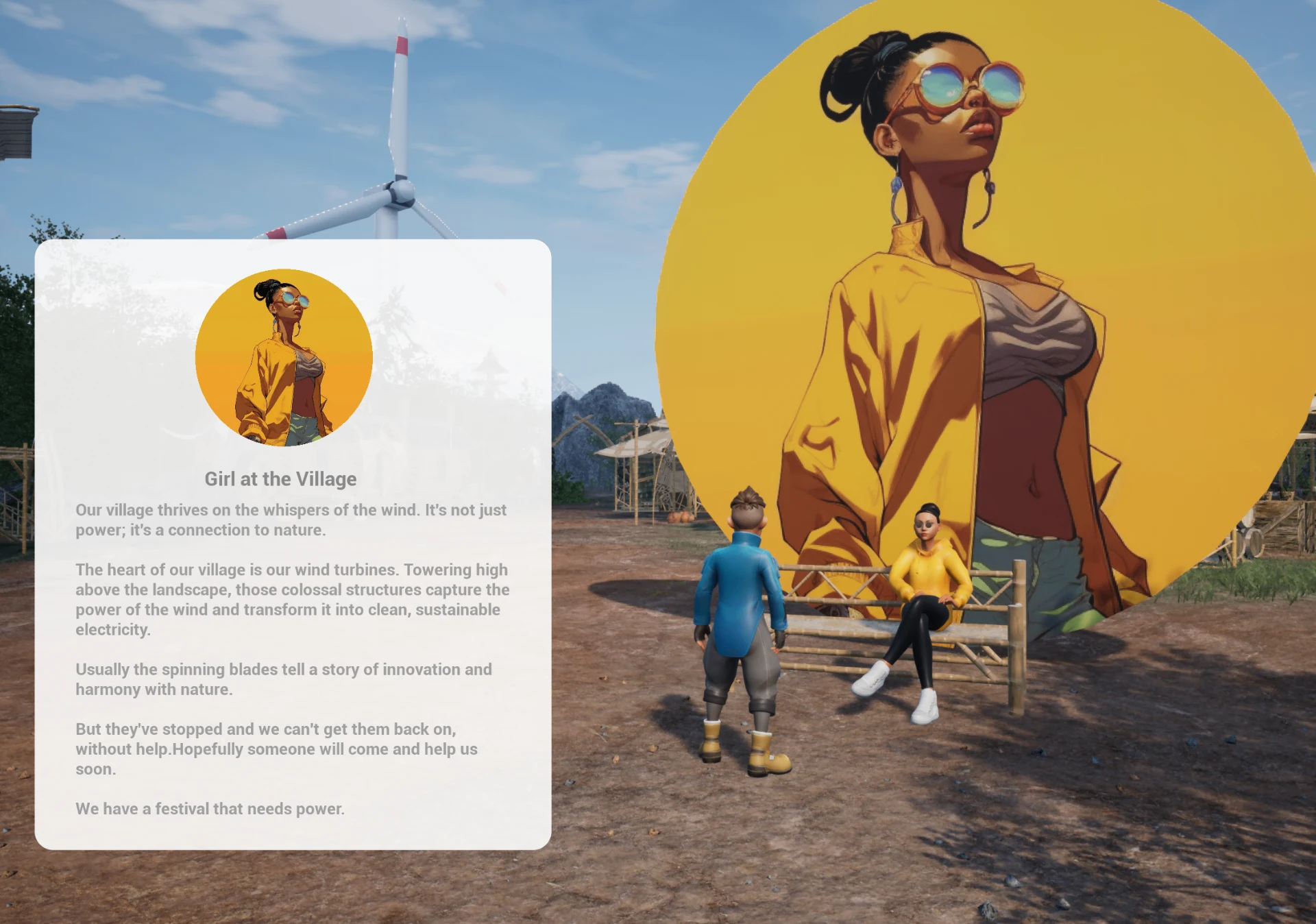 Te Haerenga village girl renewable energy learning scene