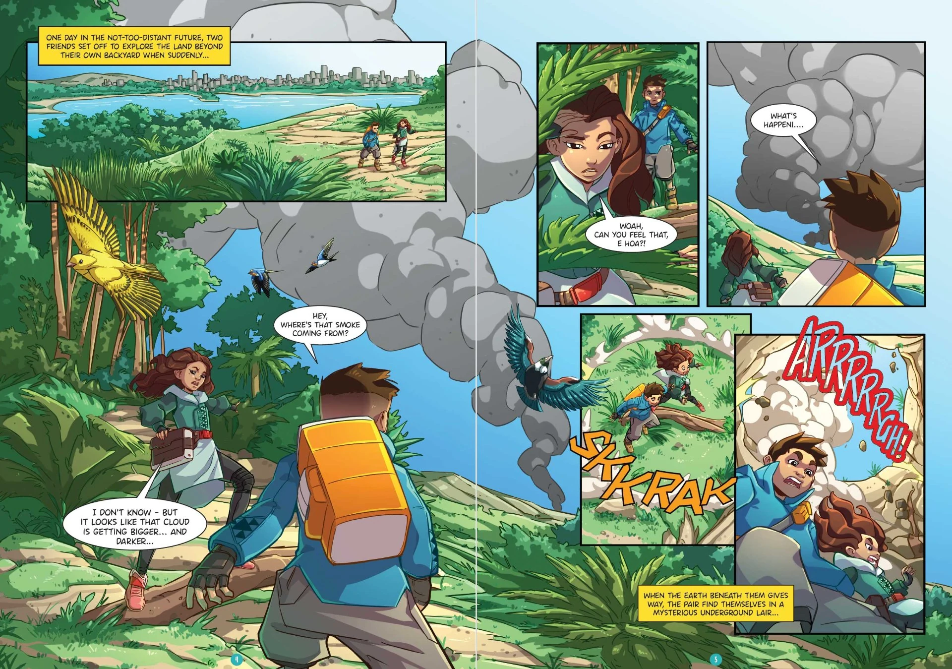 Te Haerenga comic introduction spread