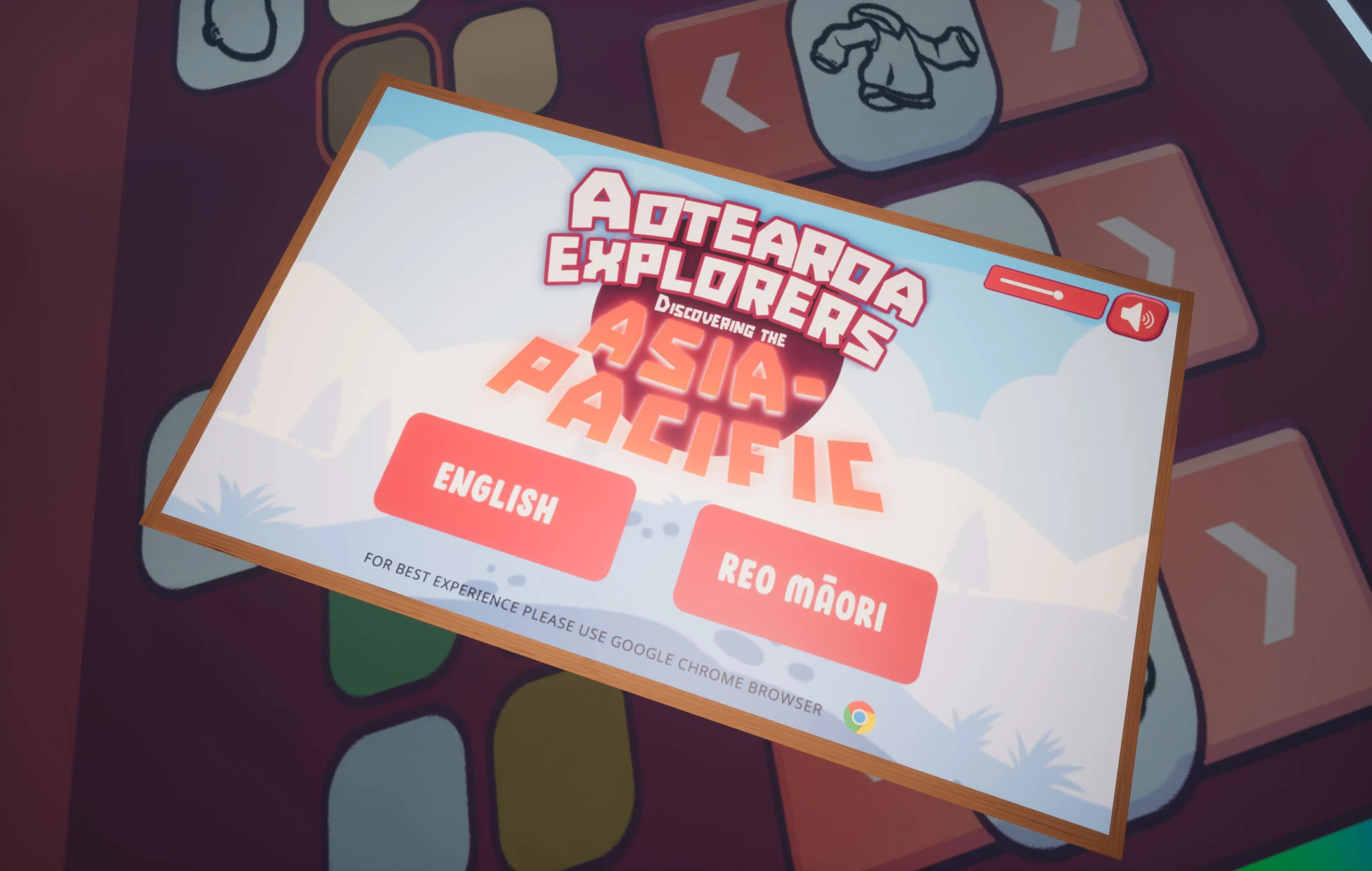CAPE eGame title screen - Aotearoa Explorers: Discovering the Asia-Pacific