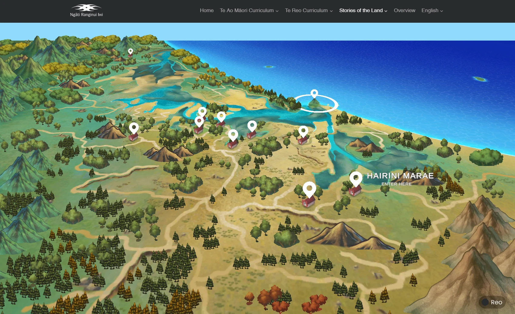 Stories of the Land interactive 3D map of Tauranga Moana
